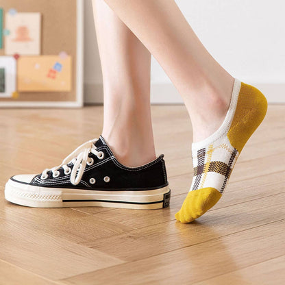 Lattice No Show Socks Women's Cotton For Flats