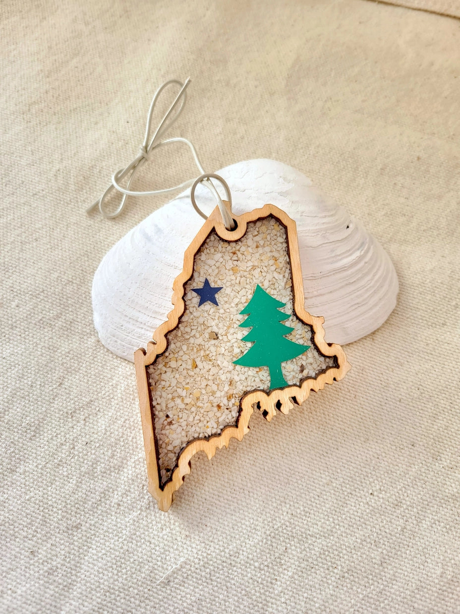 Maine Shellware State of Maine Ornament