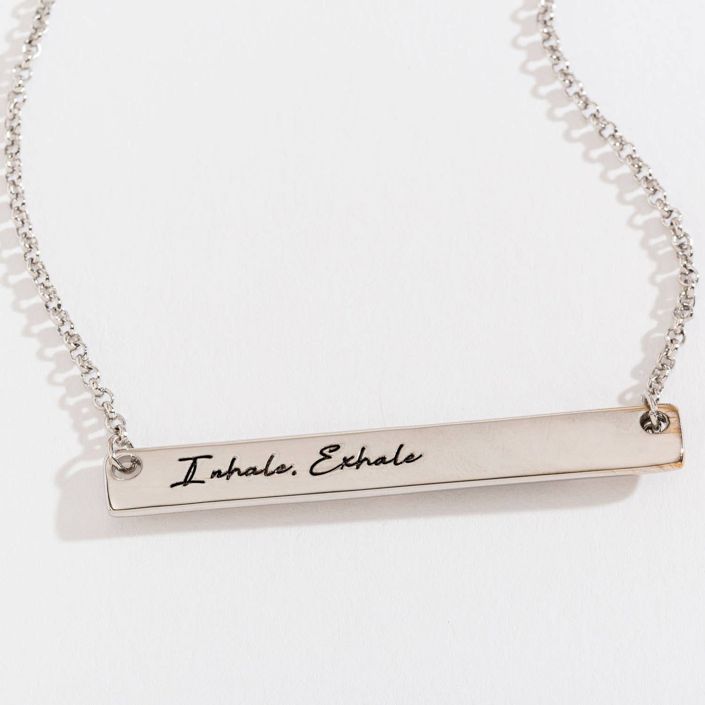 Necklace Breathe 19" Inspirational Bar Jewelry
