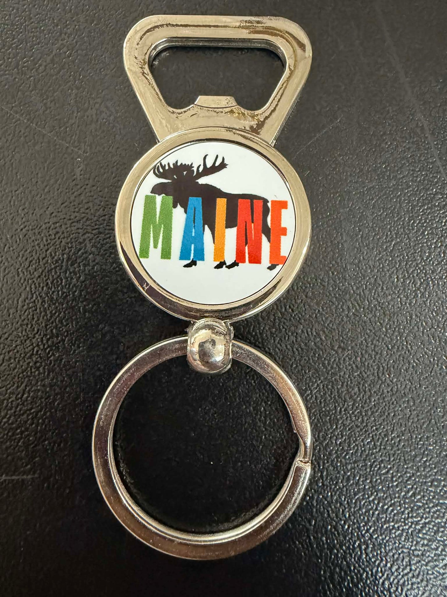 Maine themed keychain with bottle opener