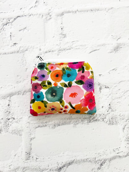 Small Fabric Pouch-Watercolor Florals