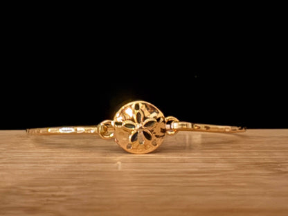 All Silver Sand Dollar Casting Bangle