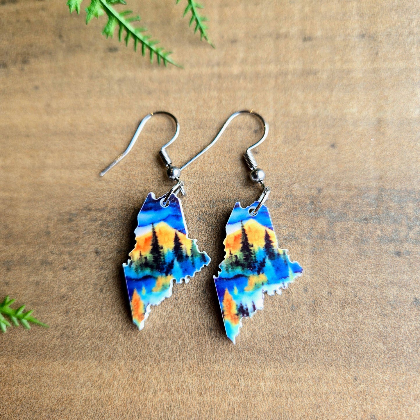 Maine Scenic Mountain Earrings