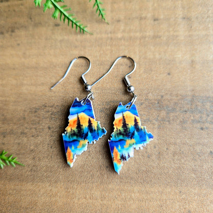 Maine Scenic Mountain Earrings