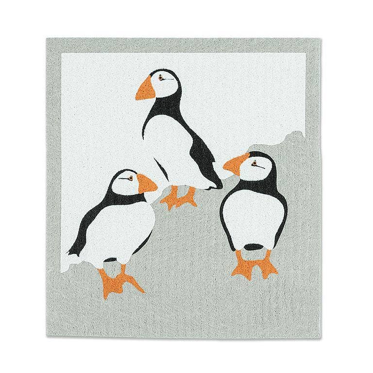Puffins Swedish Dishcloth-6.5x8"L