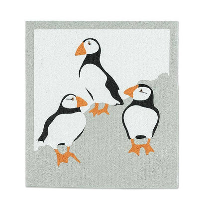 Puffins Swedish Dishcloth-6.5x8"L