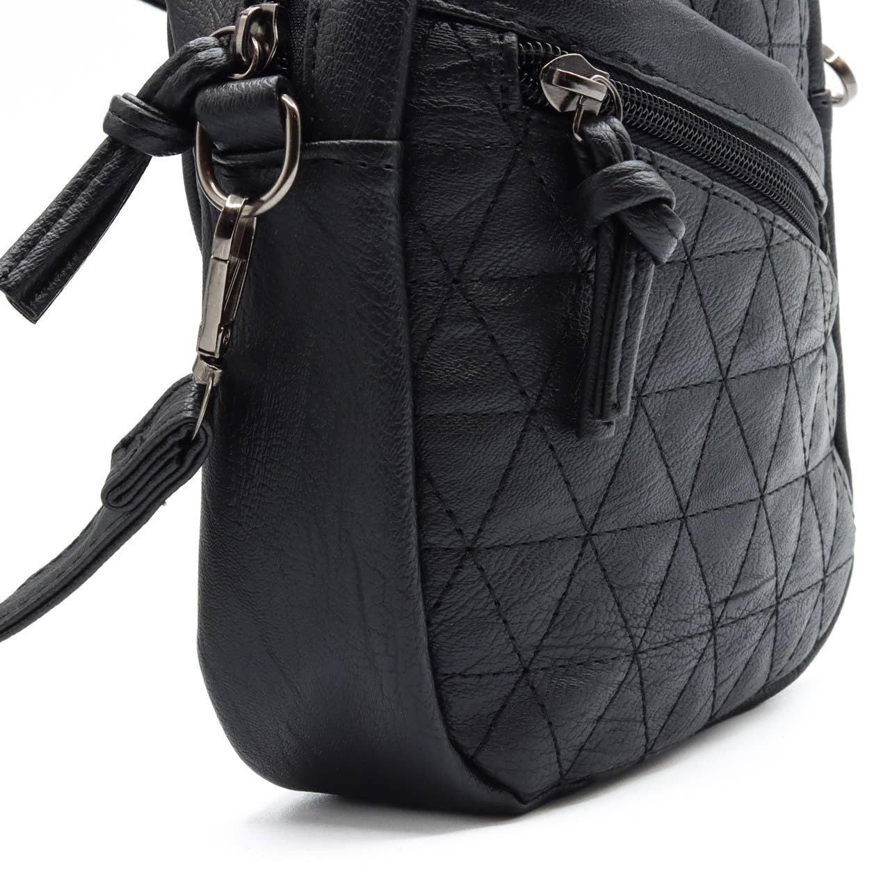 Vegan Leather Mini Quilt Crossbody bag