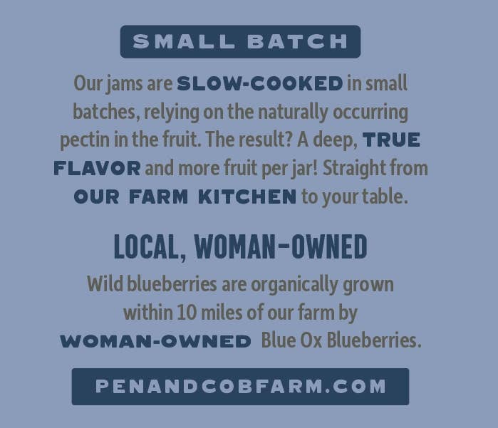 Maine WILD BLUEBERRY JAM | Organic | Locally sourced | Small batch