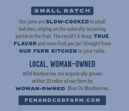 Maine WILD BLUEBERRY JAM | Organic | Locally sourced | Small batch