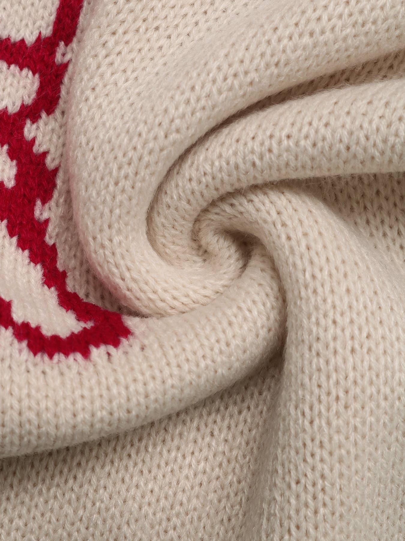 Contrast Trim Lobster Ecru Sweater