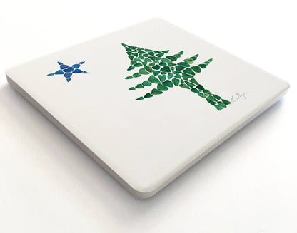 Tree + star   coasters