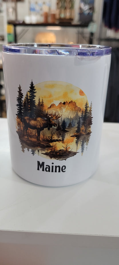 Maine Insulated Mugs with Handle & Lid
