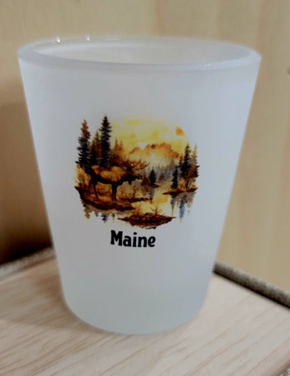 Maine Frosted Shot Glasses
