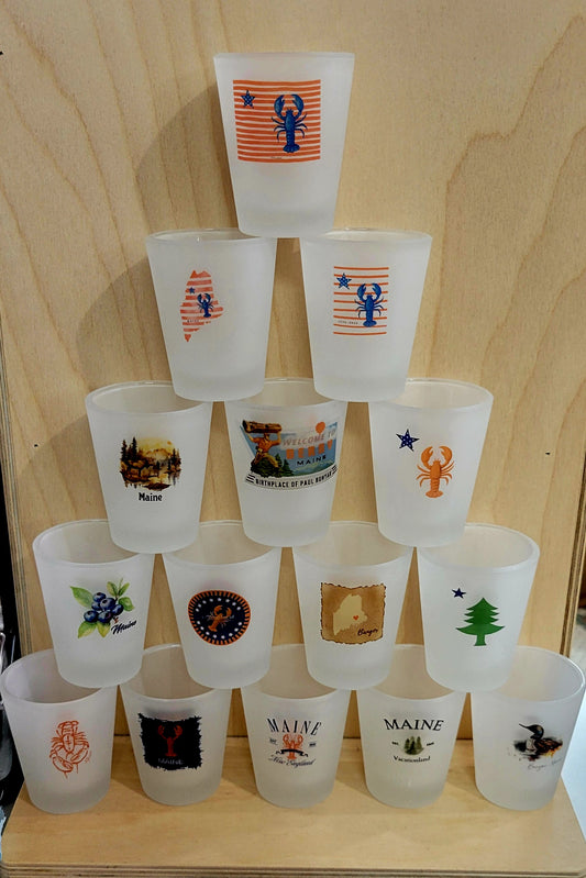 Maine Frosted Shot Glasses