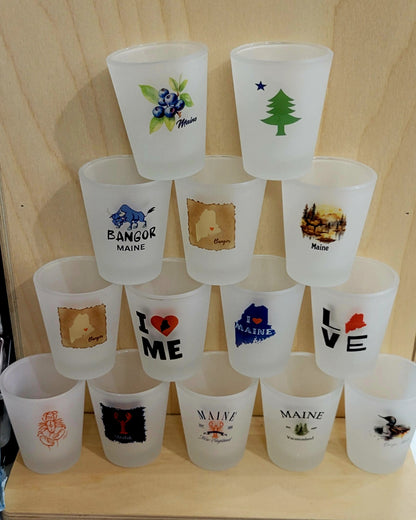 Maine Frosted Shot Glasses