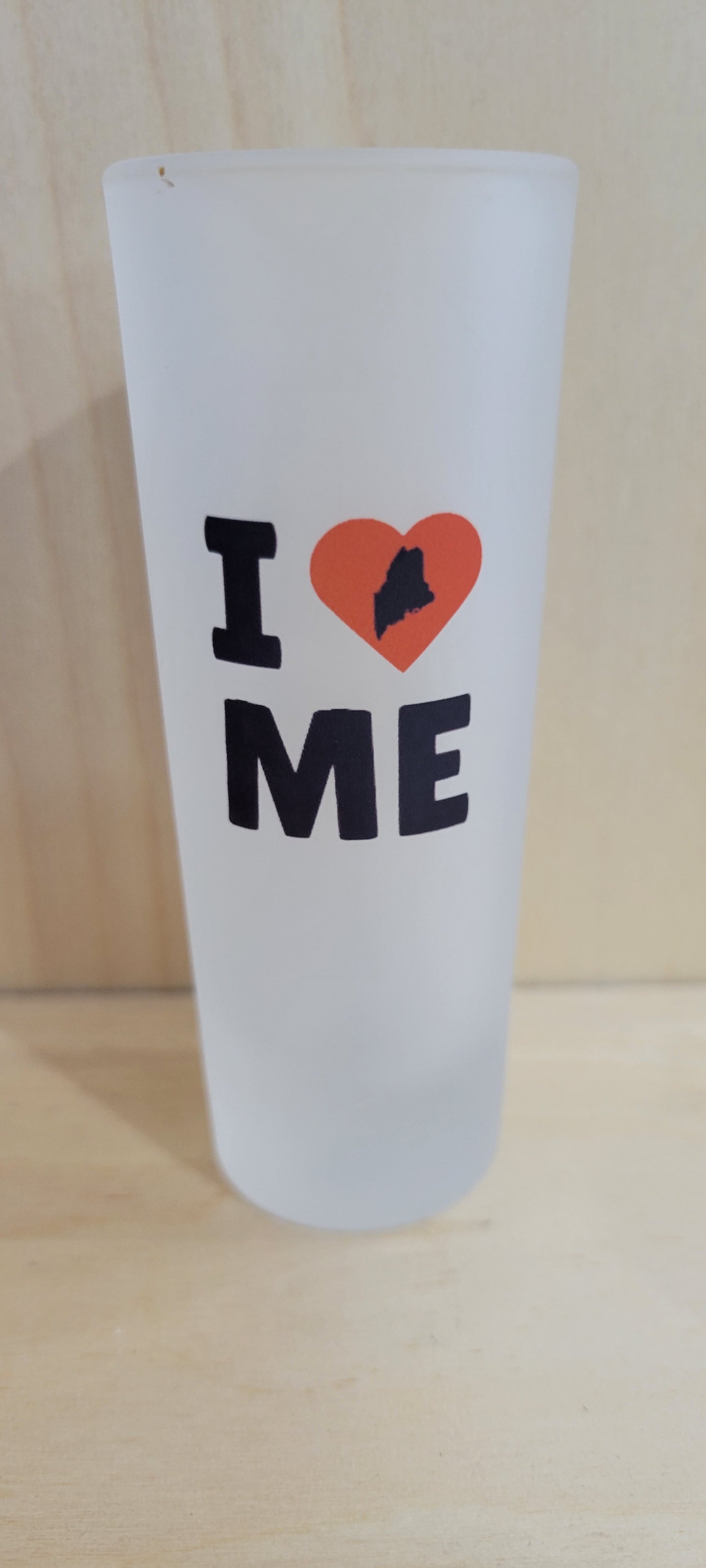 Tall Maine Frosted Shot Glasses