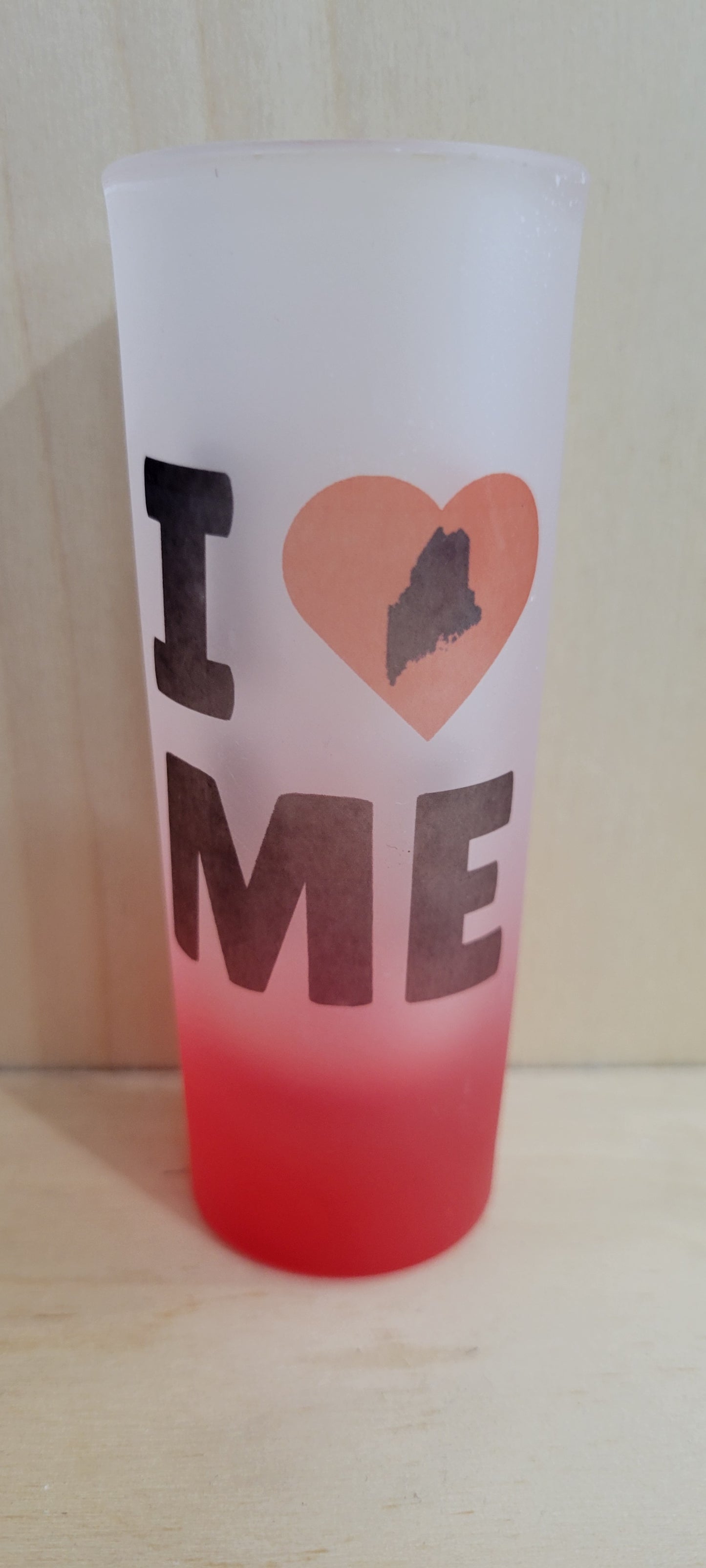 Tall Maine Frosted Shot Glasses