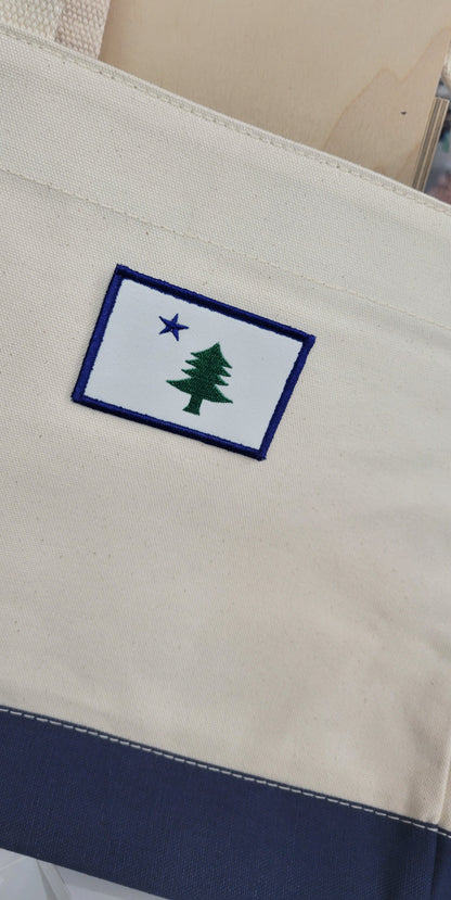 Mid Sized Canvas Tote Bag-Maine Themed
