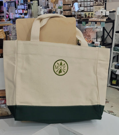 Mid Sized Canvas Tote Bag-Maine Themed