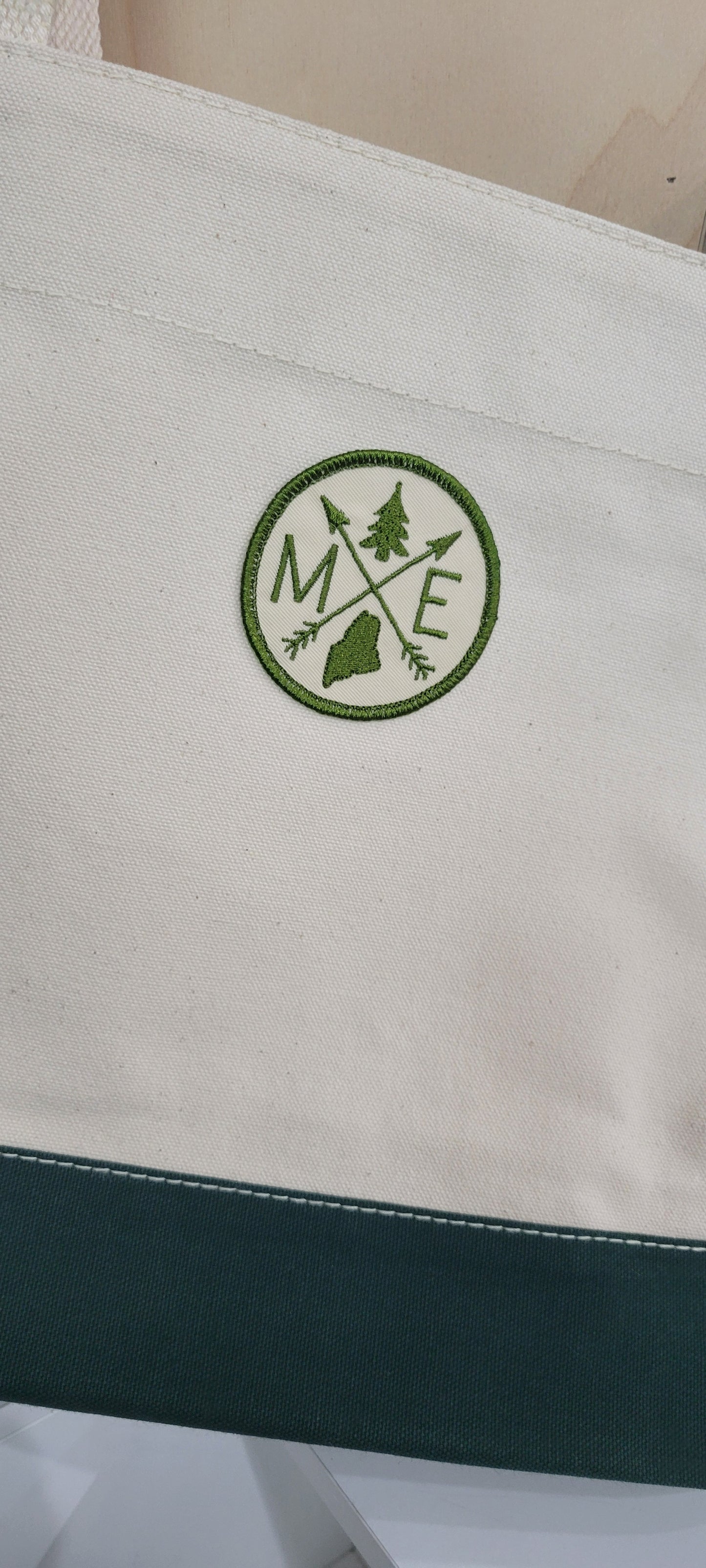 Mid Sized Canvas Tote Bag-Maine Themed