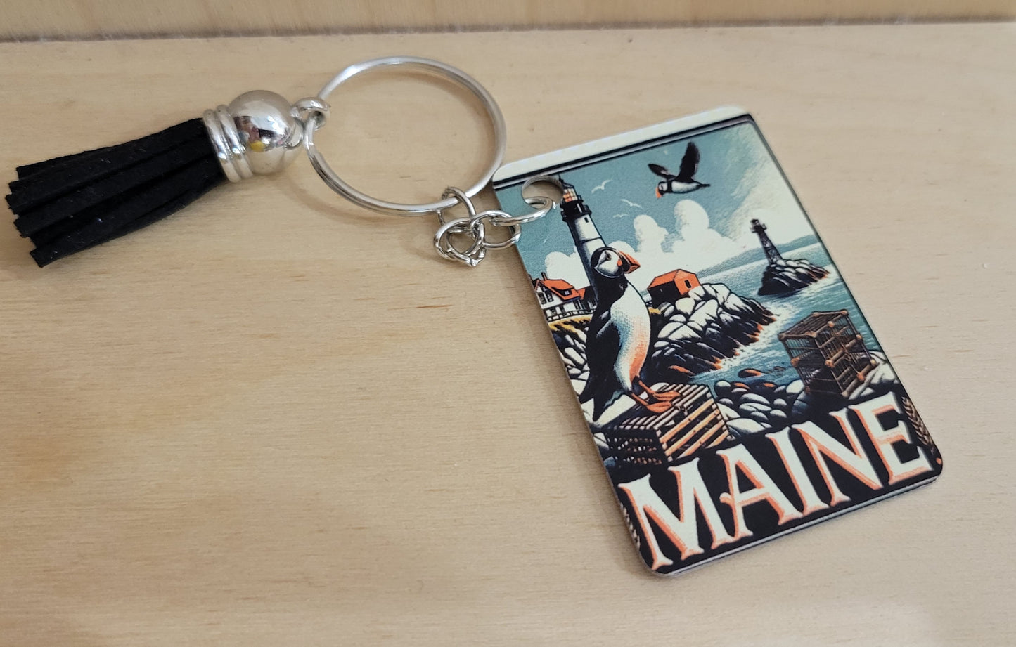 Maine Themed Keychains w/Tassel