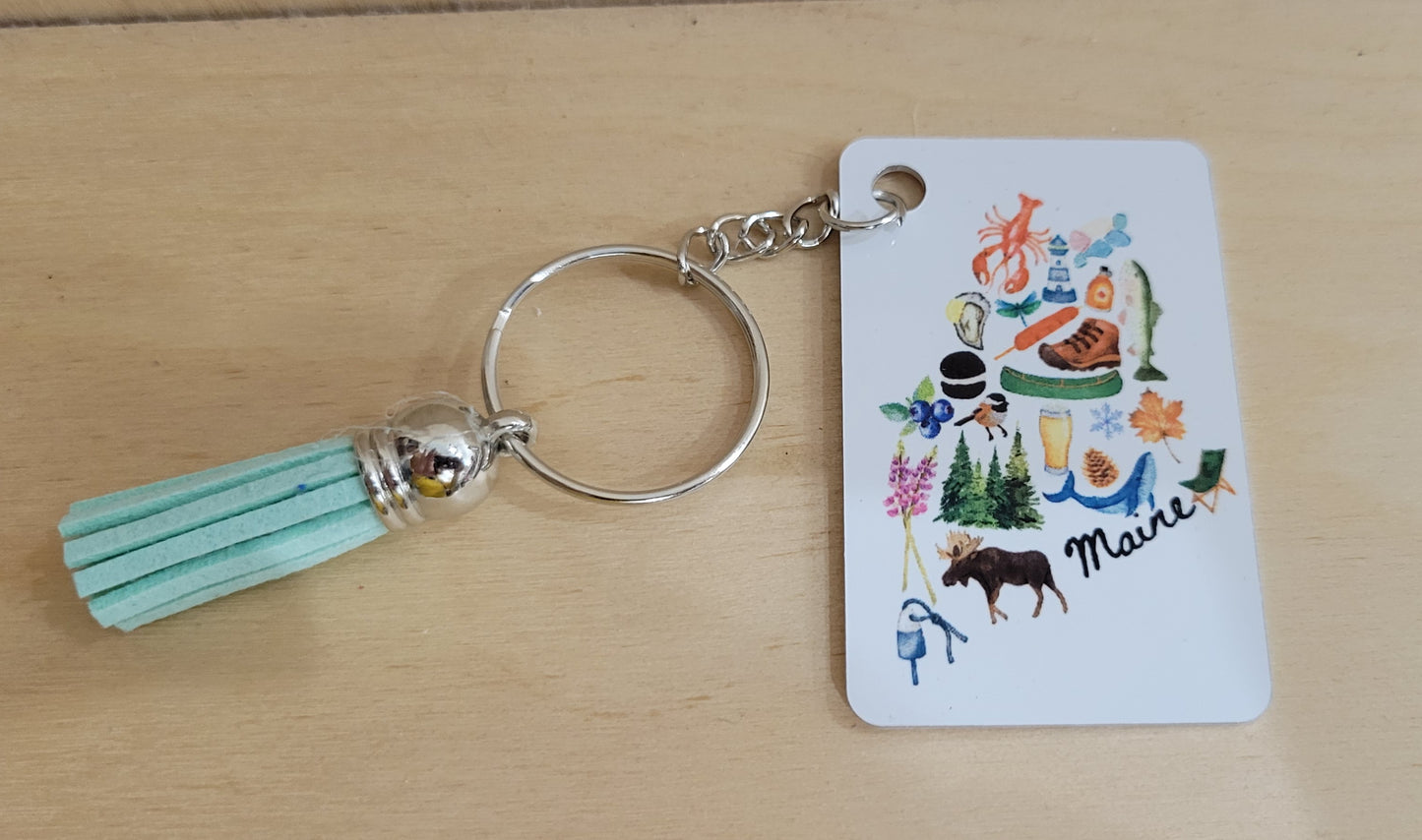 Maine Themed Keychains w/Tassel