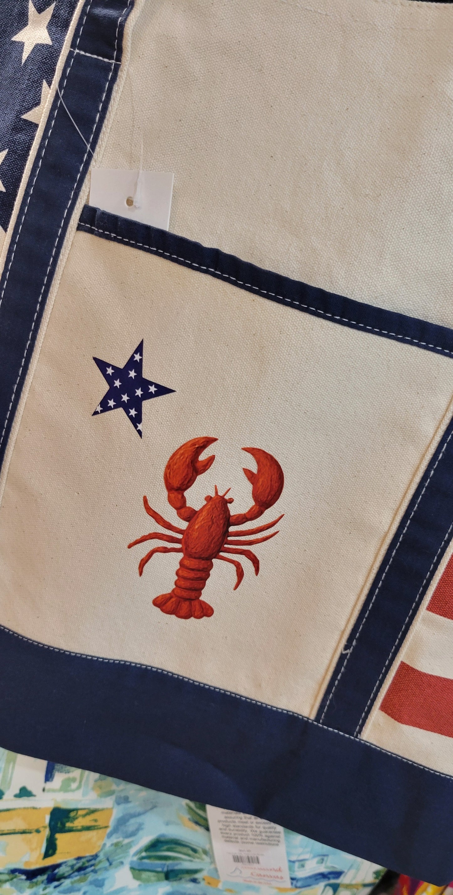 Maine/Americana Large Zippered Canvas Bag
