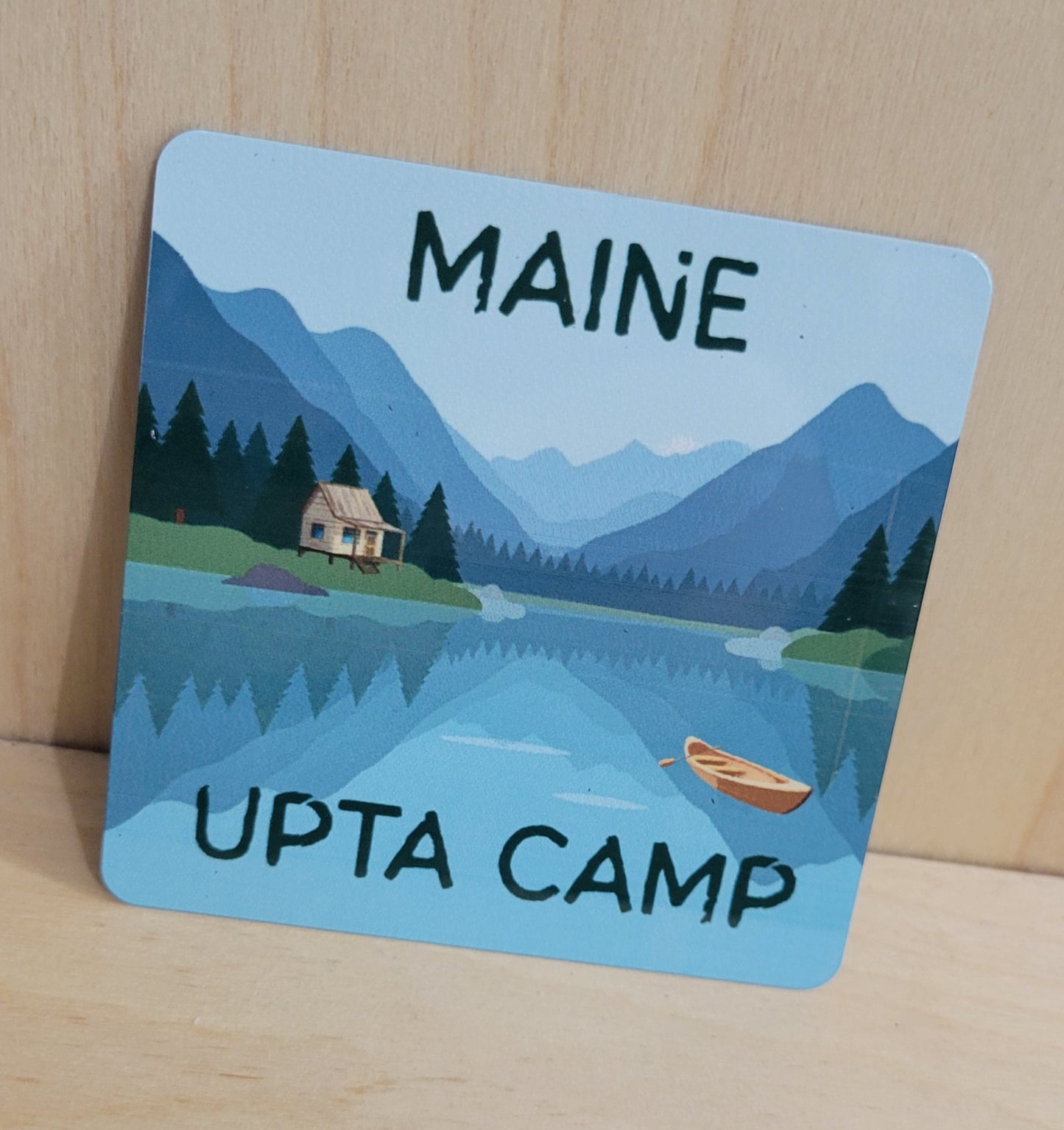 3x3-Metal Maine Themed Magnets