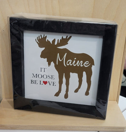 7x7 Framed Maine Signs