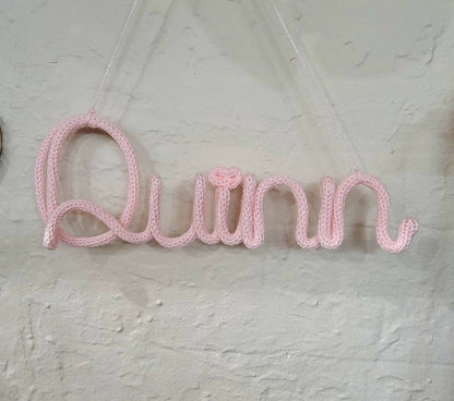 Cord Knitted Wired Name Signs!!