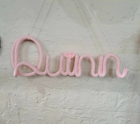 Cord Knitted Wired Name Signs!!