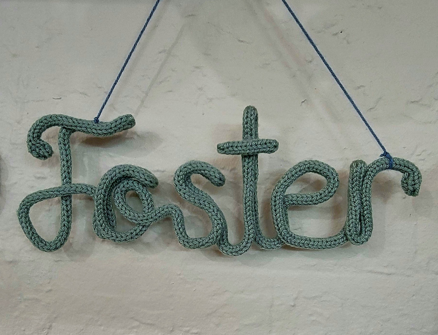 Cord Knitted Wired Name Signs!!