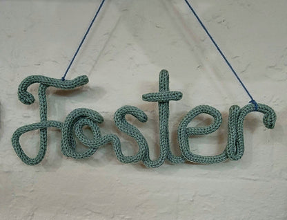 Cord Knitted Wired Name Signs!!