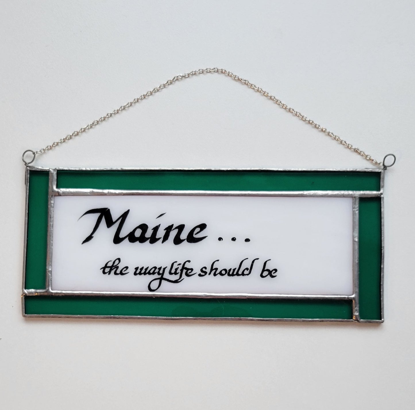 Cliff Stained Glass Maine Sign
