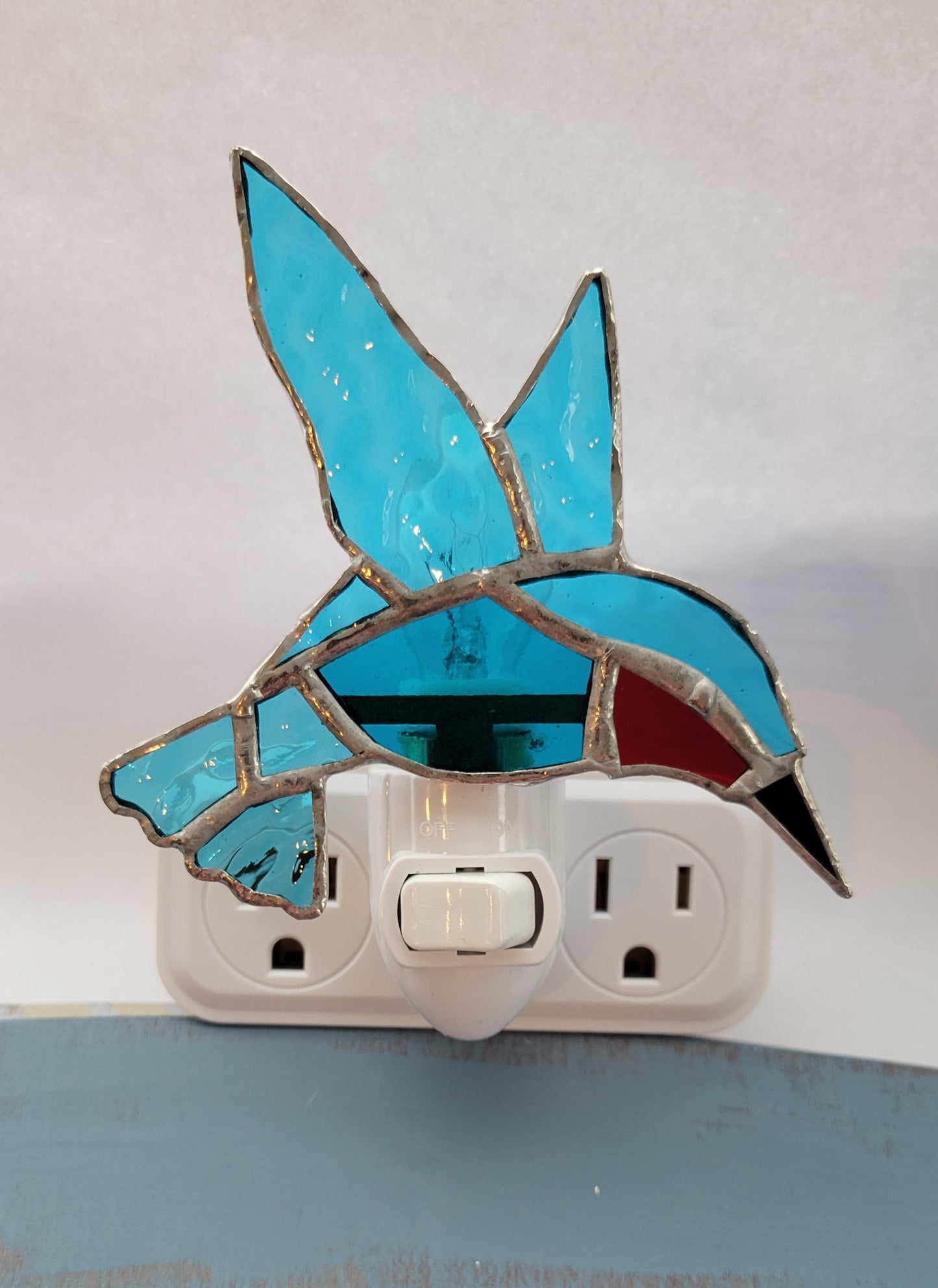 Cliff Stained Glass Nightlight-Hummingbird