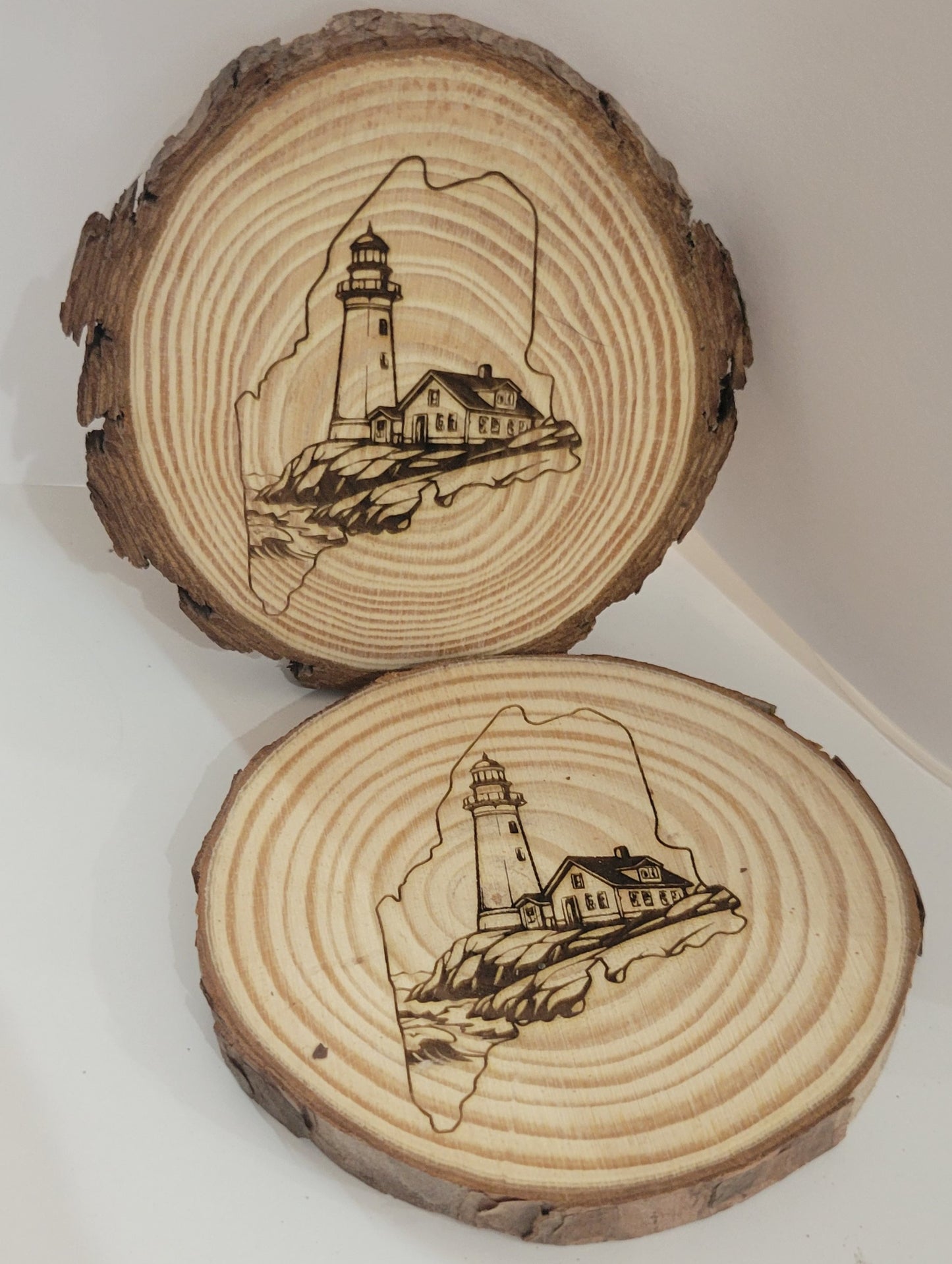 Maine Wood Slices with Images