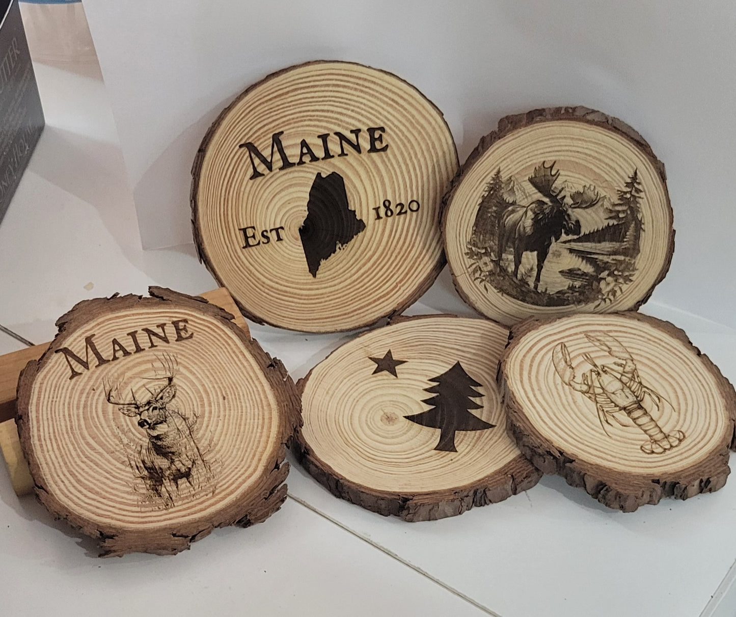 Maine Wood Slices with Images