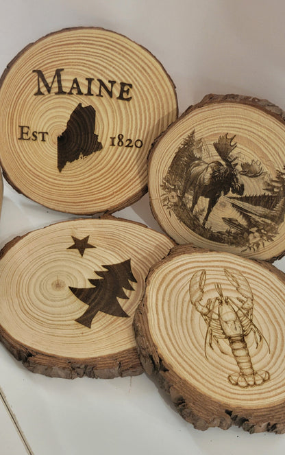 Maine Wood Slices with Images