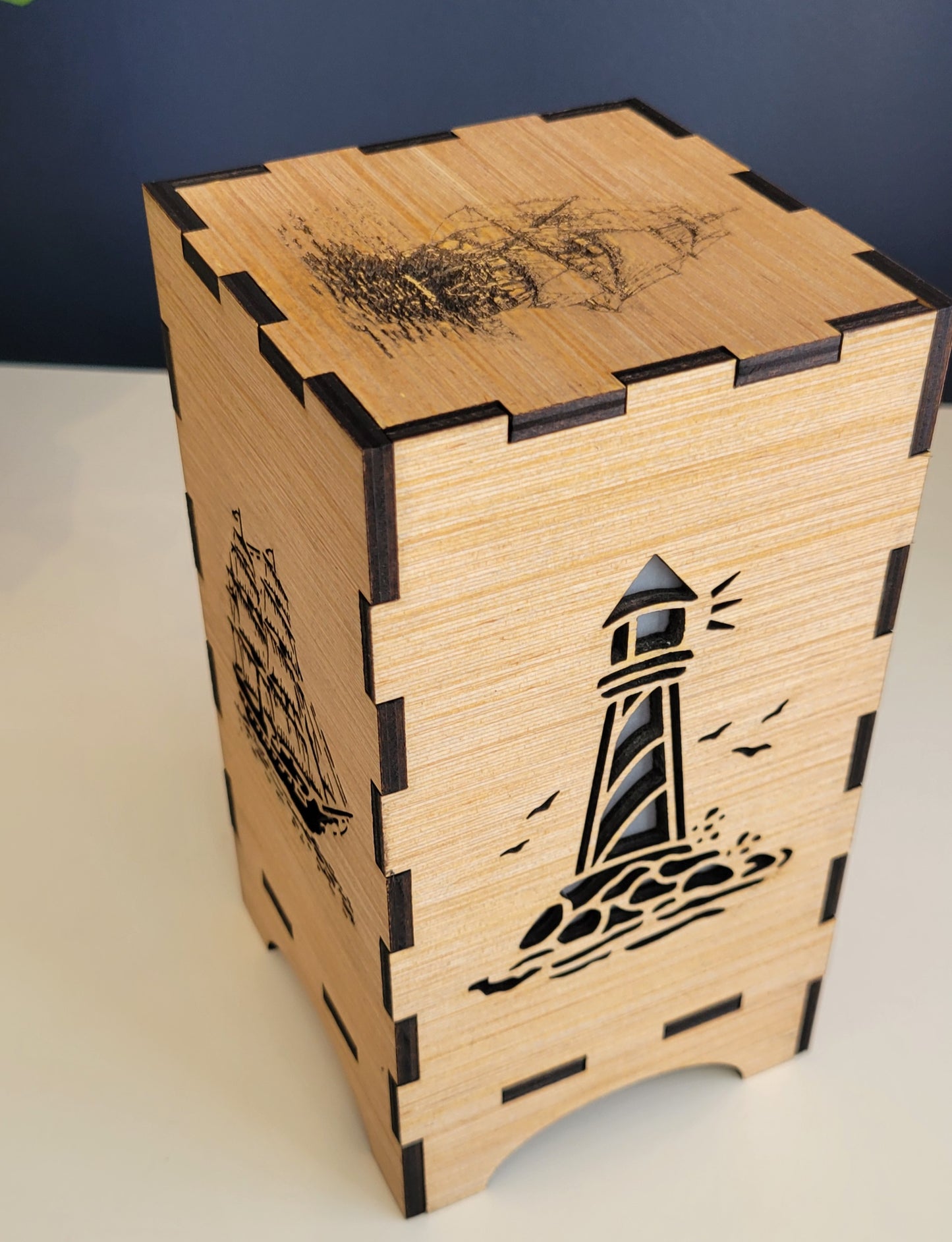 Laser Engraved Maine Themed Lanterns