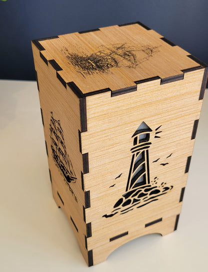 Laser Engraved Maine Themed Lanterns