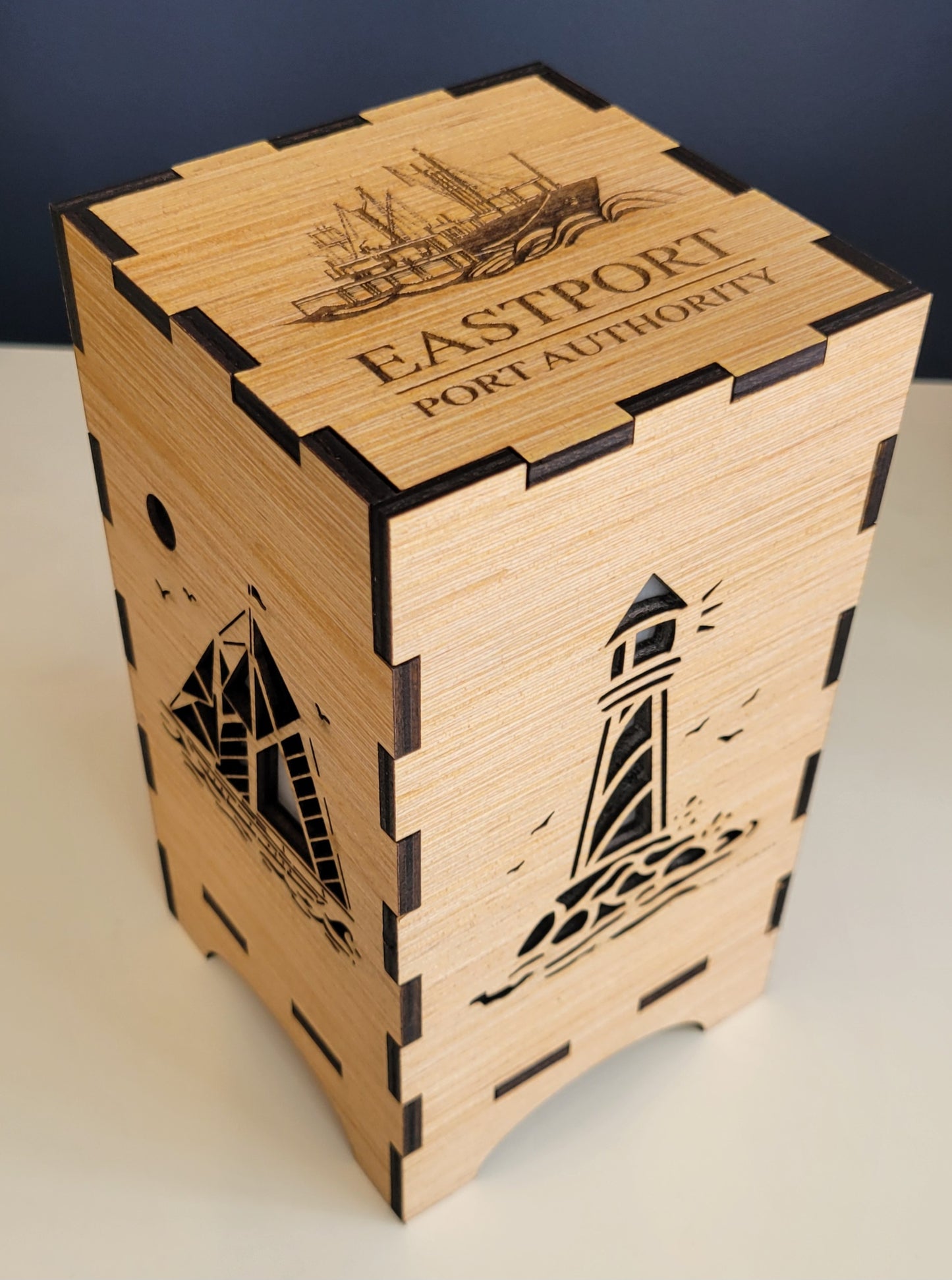 Laser Engraved Maine Themed Lanterns