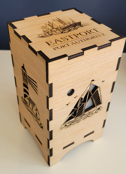 Laser Engraved Maine Themed Lanterns