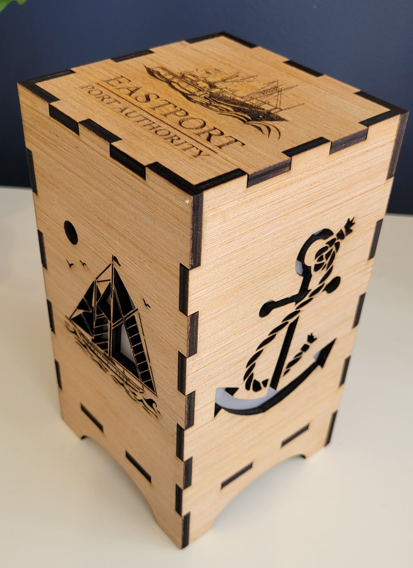 Laser Engraved Maine Themed Lanterns