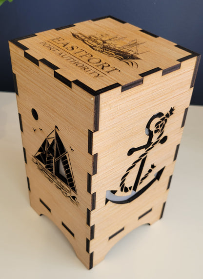 Laser Engraved Maine Themed Lanterns