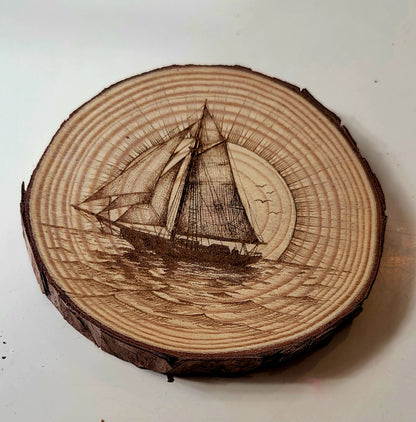 Maine Wood Slices with Images