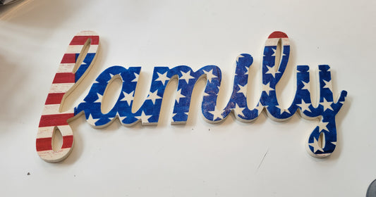 Americana Family Sign