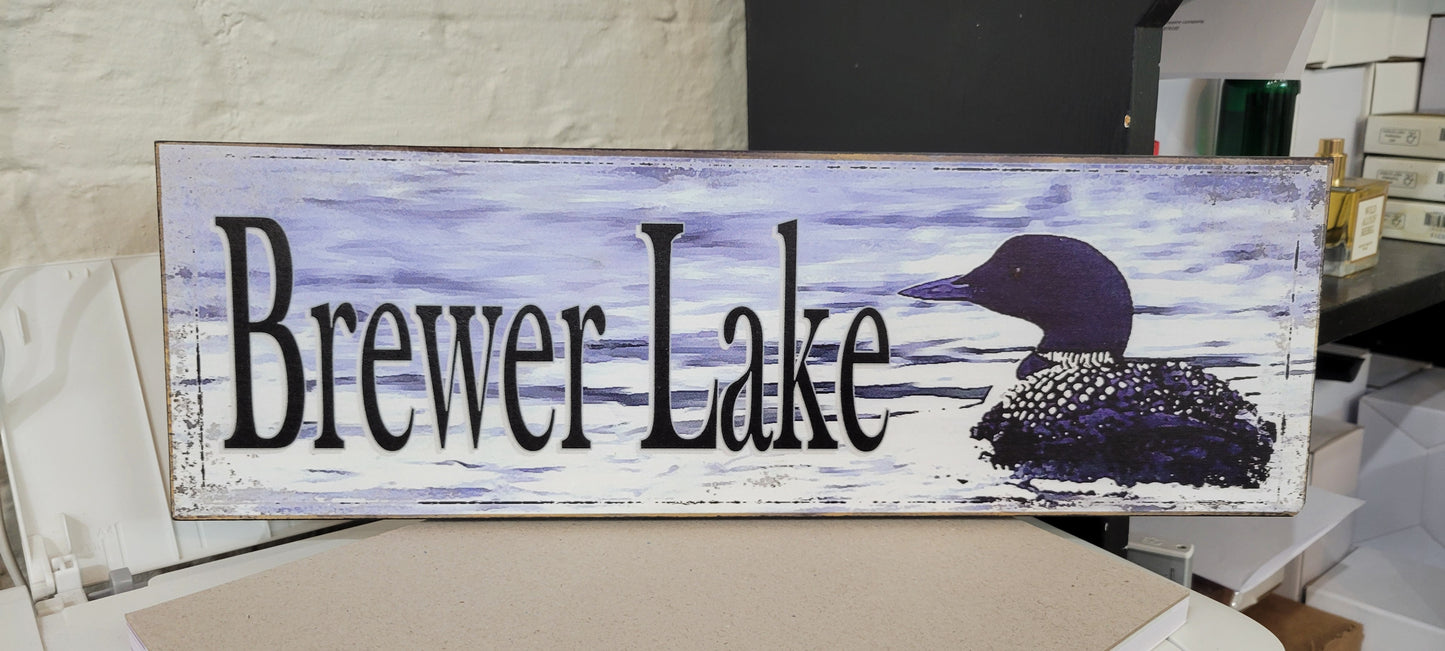 Local Maine Lakes & Rivers Signs