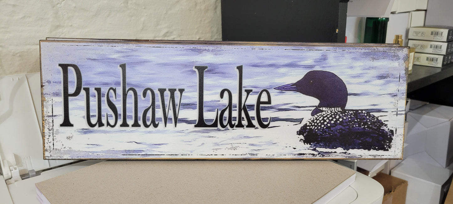 Local Maine Lakes & Rivers Signs