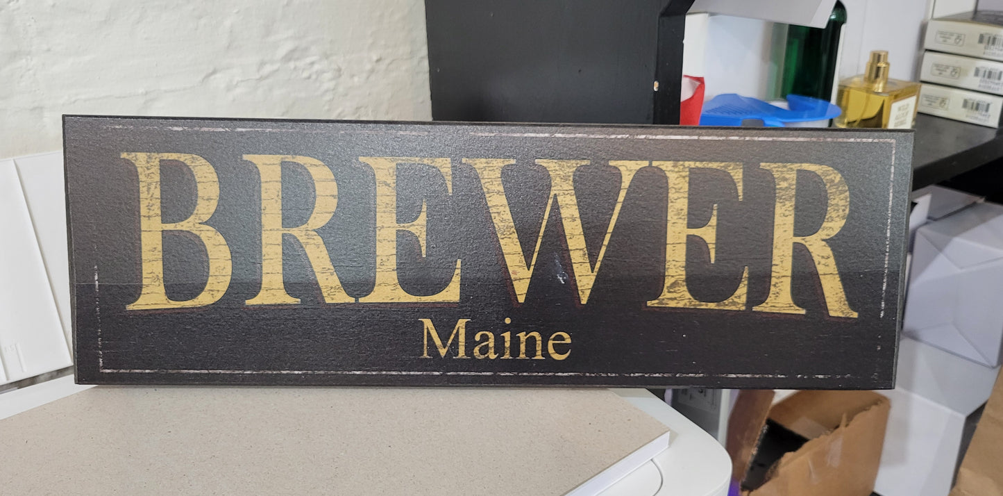 Local Maine Town Signs