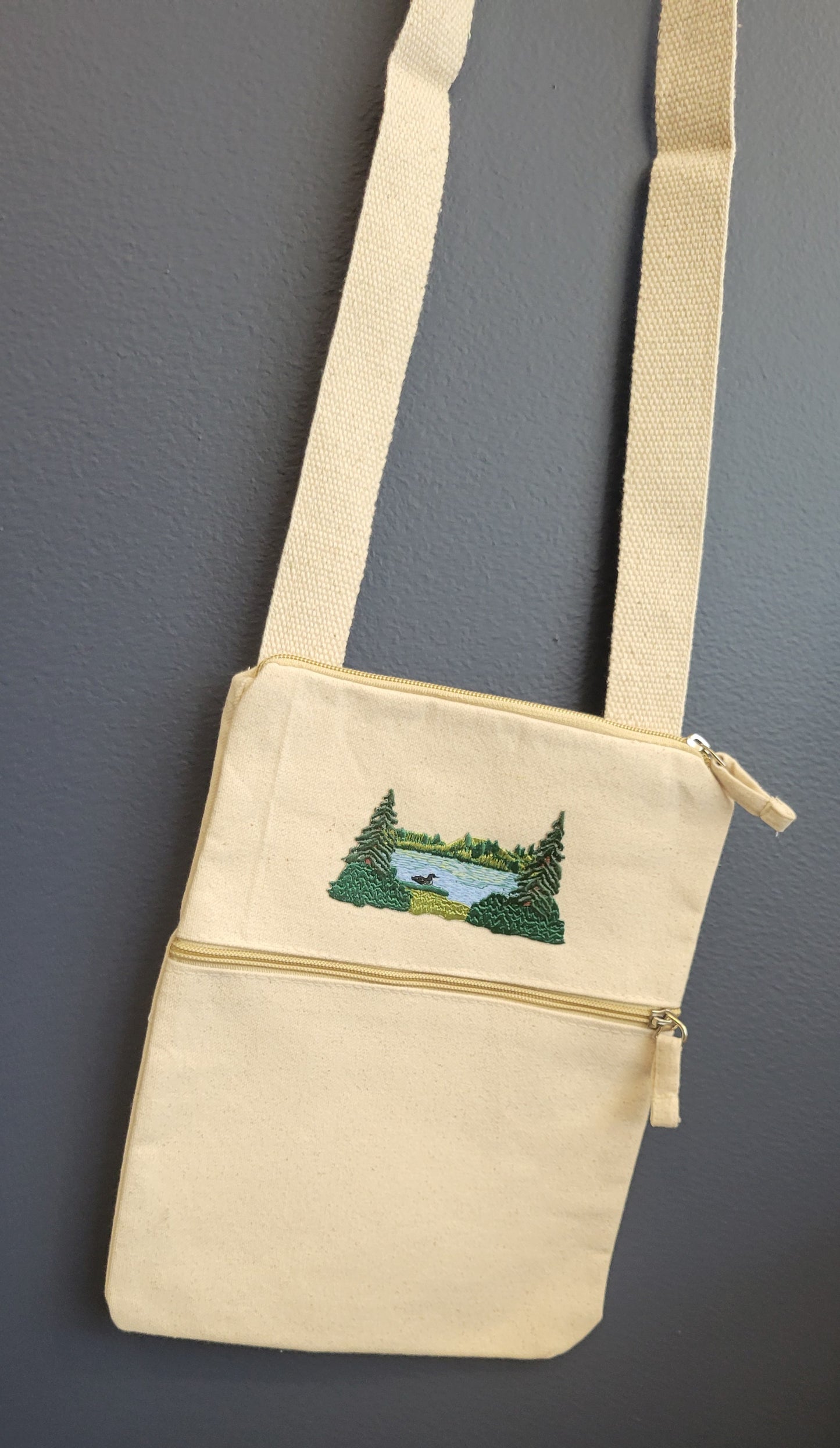 Canvas Crossbody Pouch Bag-Multiple Designs/Colors